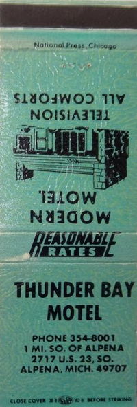 Thunder Bay Motel - Matchbooks (newer photo)